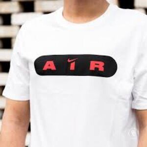 Nike White Tee with Red Air Logo